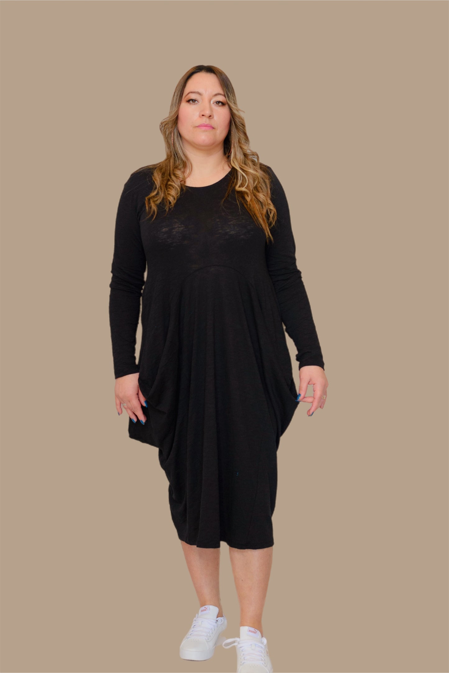 THE EVER-READY DRAPED DRESS