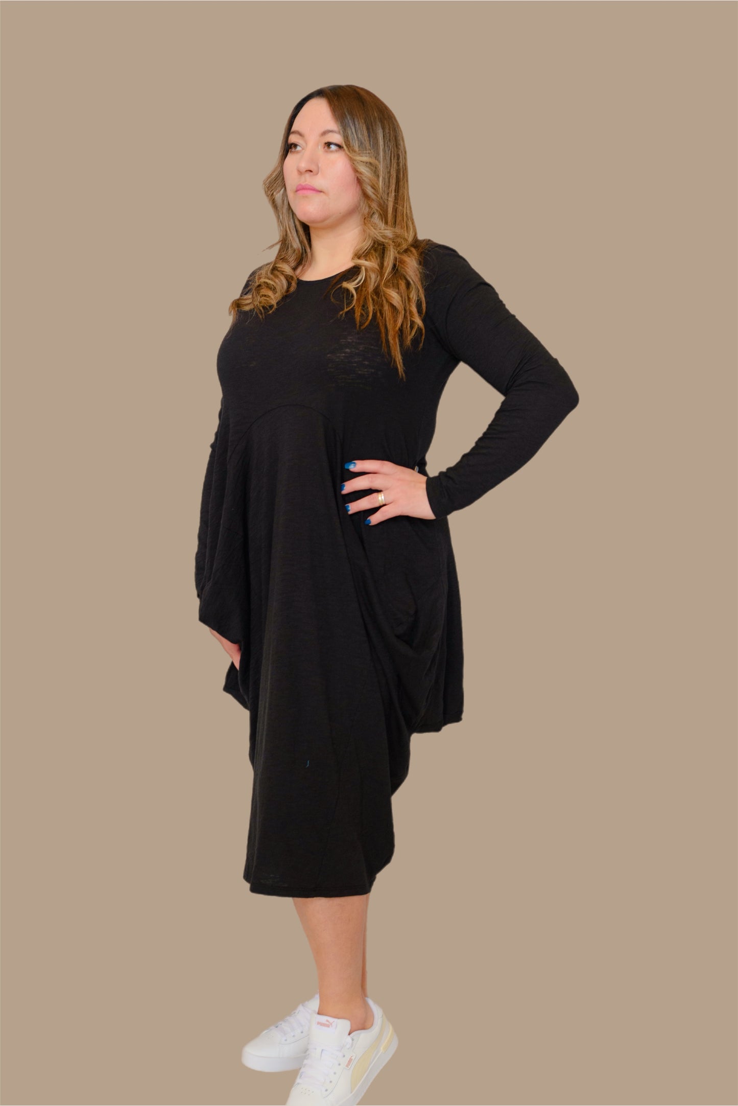 THE EVER-READY DRAPED DRESS