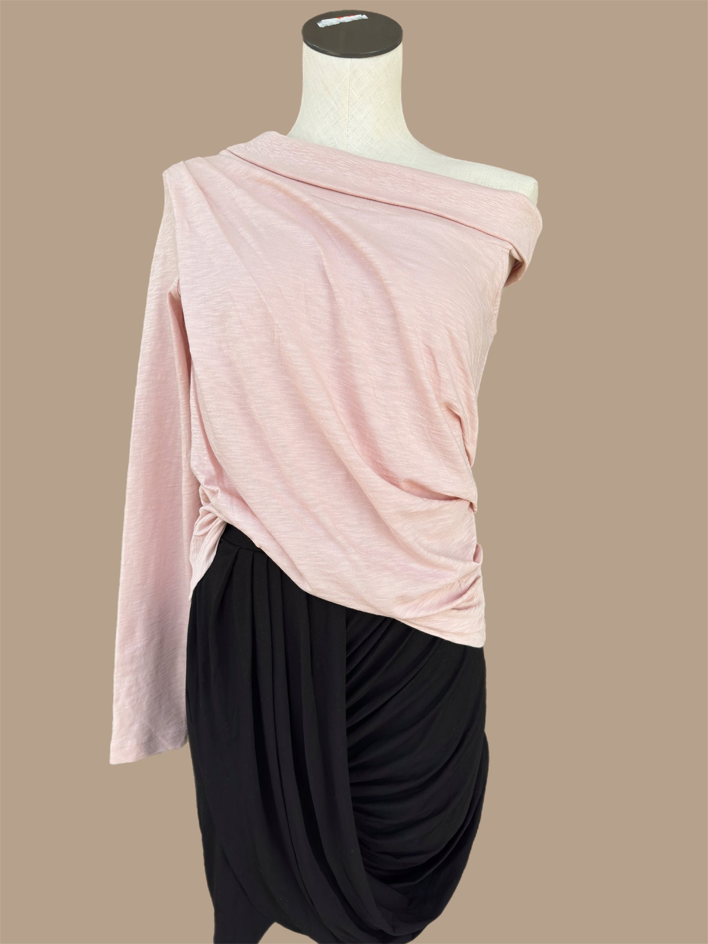 THE ONE SLEEVE DRAPED TOP