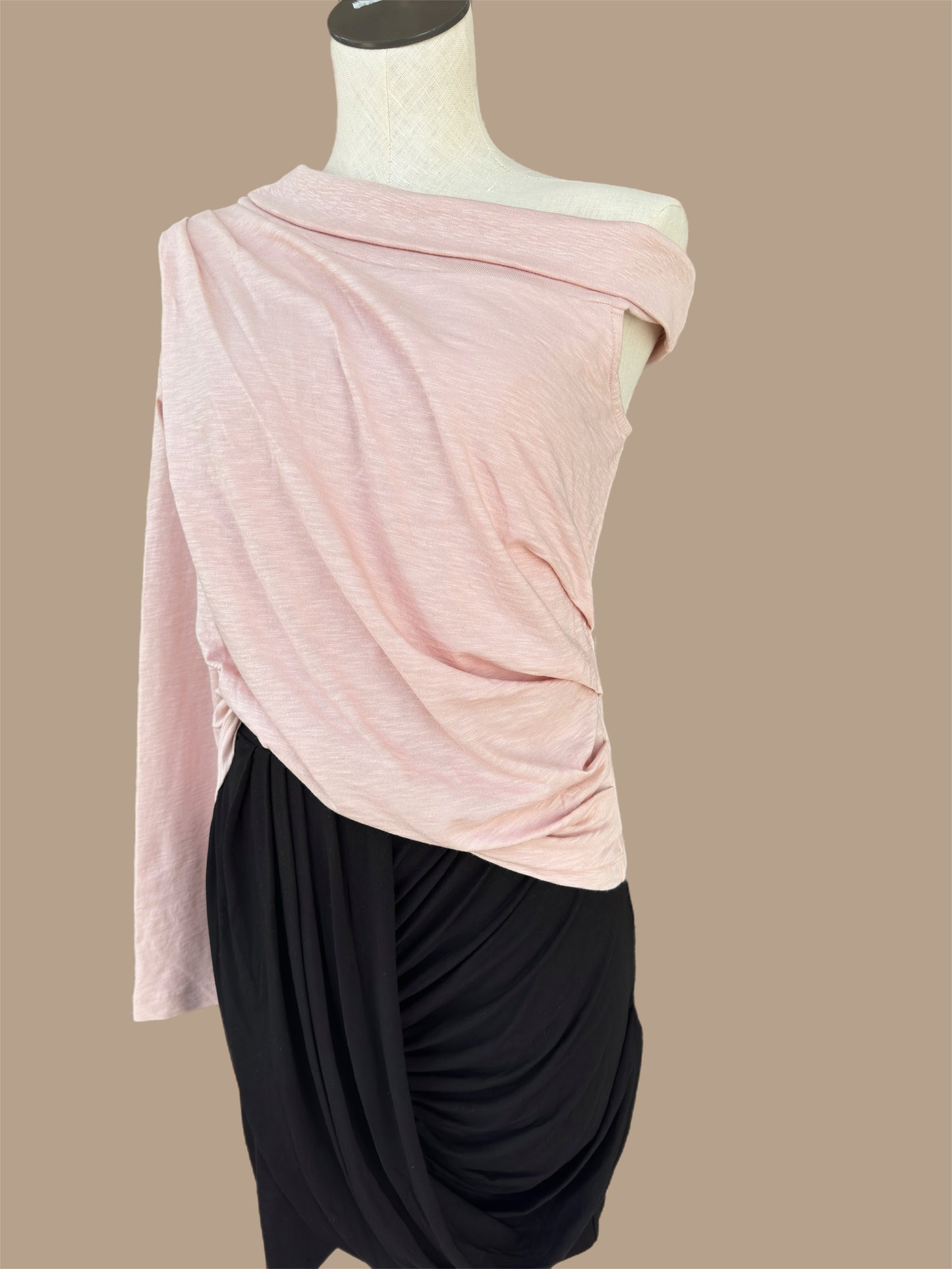 THE ONE SLEEVE DRAPED TOP