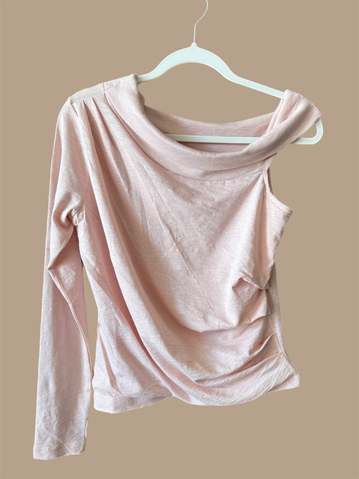 THE ONE SLEEVE DRAPED TOP